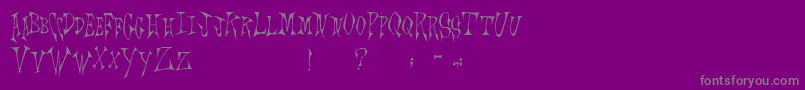 Scrawlings-Schriftart – Graue Schriften auf violettem Hintergrund