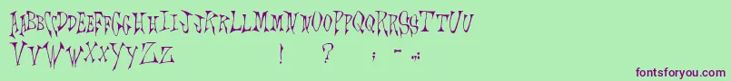 fuente Scrawlings – Fuentes Moradas Sobre Fondo Verde