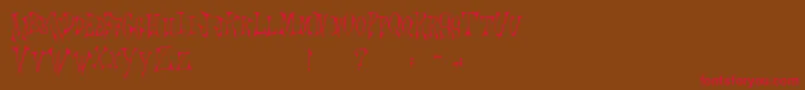 Scrawlings Font – Red Fonts on Brown Background