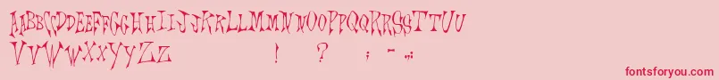 fuente Scrawlings – Fuentes Rojas Sobre Fondo Rosa