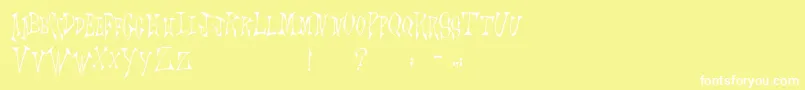 Scrawlings Font – White Fonts on Yellow Background