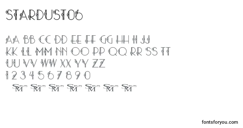 Czcionka Stardust06 – alfabet, cyfry, specjalne znaki