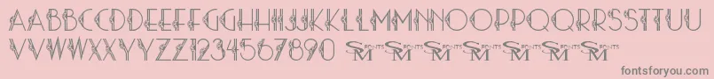 Stardust06 Font – Gray Fonts on Pink Background