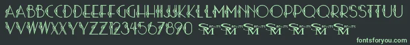 Stardust06 Font – Green Fonts on Black Background