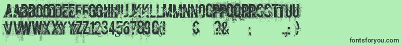 screamo Font – Black Fonts on Green Background