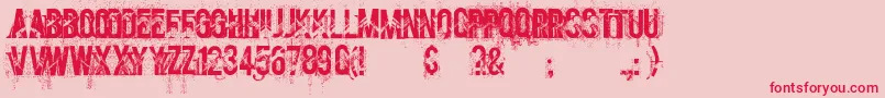 screamo Font – Red Fonts on Pink Background