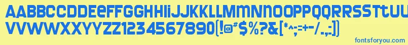 screengem Font – Blue Fonts on Yellow Background