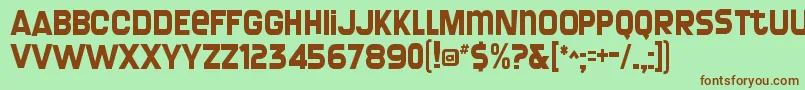 Czcionka screengem – brązowe czcionki na zielonym tle
