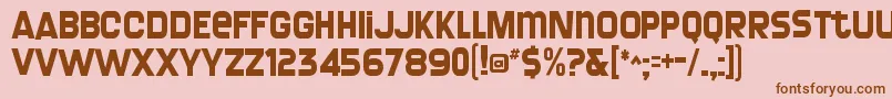 Шрифт screengem – коричневые шрифты на розовом фоне