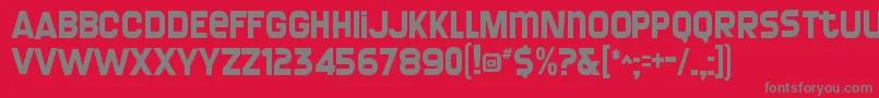 screengem Font – Gray Fonts on Red Background
