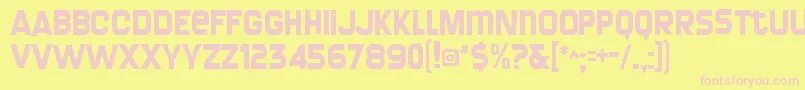 screengem Font – Pink Fonts on Yellow Background