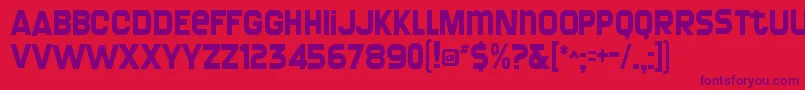 screengem Font – Purple Fonts on Red Background