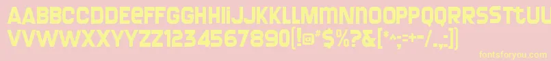 screengem Font – Yellow Fonts on Pink Background