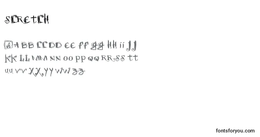 Schriftart SCRETCH  (139812) – Alphabet, Zahlen, spezielle Symbole