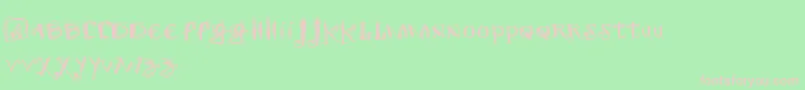 SCRETCH  Font – Pink Fonts on Green Background