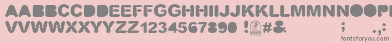 Screwdriver Font – Gray Fonts on Pink Background