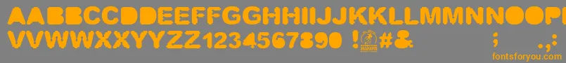 Screwdriver Font – Orange Fonts on Gray Background