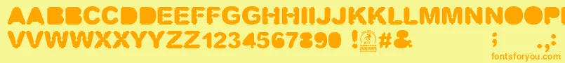 Screwdriver Font – Orange Fonts on Yellow Background