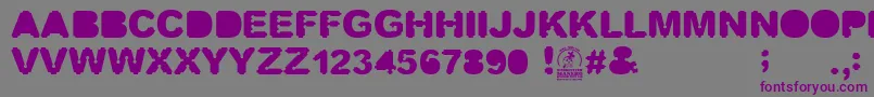 Screwdriver Font – Purple Fonts on Gray Background