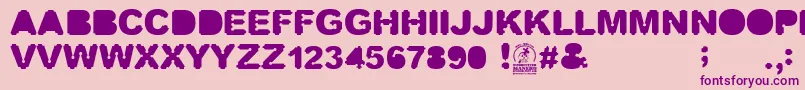 Screwdriver Font – Purple Fonts on Pink Background