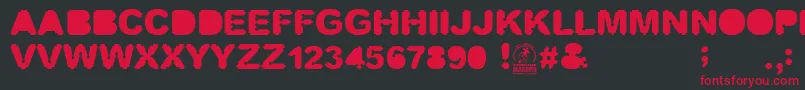 Screwdriver Font – Red Fonts on Black Background