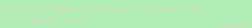 Scribble Font – Pink Fonts on Green Background