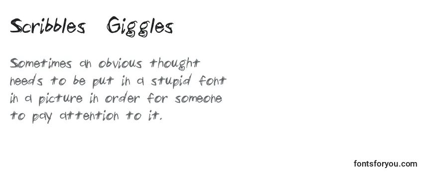 Przegląd czcionki Scribbles  Giggles