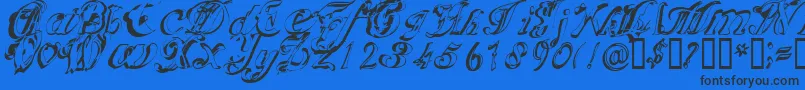 SCRIC   -fontti – mustat fontit sinisellä taustalla