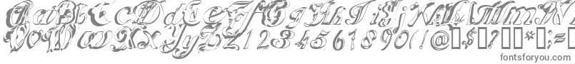 フォントSCRIC    – 白い背景に灰色の文字