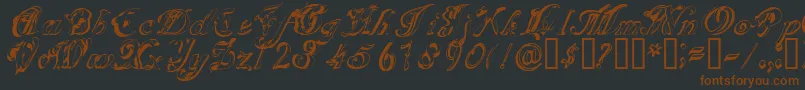 SCRIG    Font – Brown Fonts on Black Background