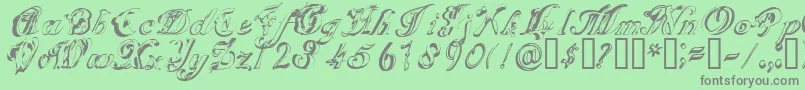 SCRIG    Font – Gray Fonts on Green Background