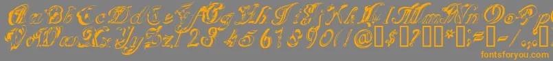 SCRIG    Font – Orange Fonts on Gray Background