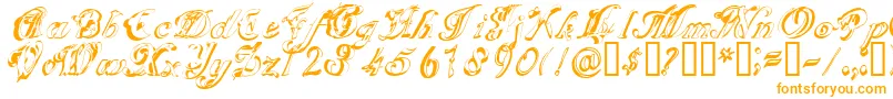 Шрифт SCRIG    – оранжевые шрифты