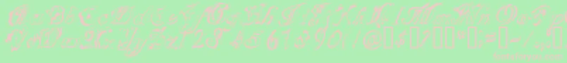 フォントSCRIG    – 緑の背景にピンクのフォント