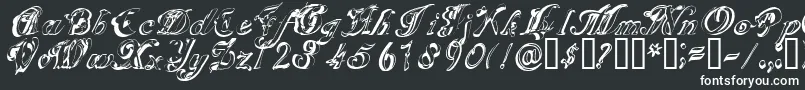 SCRIG   -fontti – valkoiset fontit mustalla taustalla