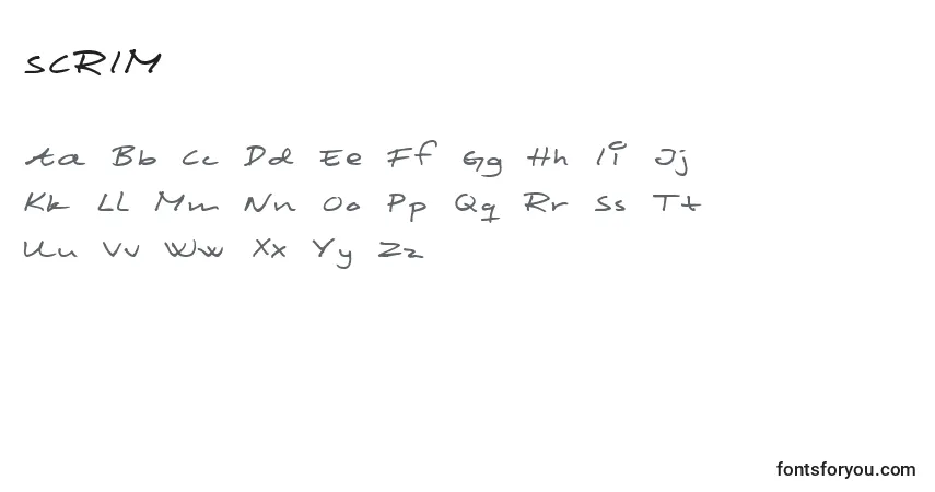 SCRIM    (139819)フォント–アルファベット、数字、特殊文字