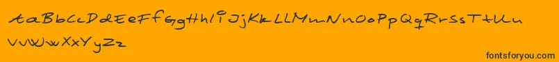 Czcionka SCRIM    – czarne czcionki na pomarańczowym tle