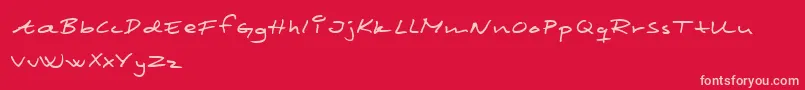 SCRIM    Font – Pink Fonts on Red Background