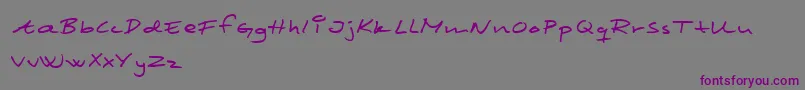 SCRIM   -fontti – violetit fontit harmaalla taustalla