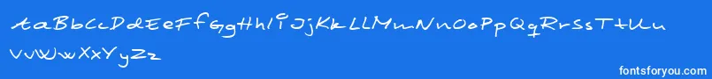 SCRIM    Font – White Fonts on Blue Background