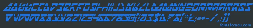 Nickbil Font – Blue Fonts on Black Background