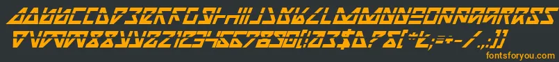 Nickbil-fontti – oranssit fontit mustalla taustalla