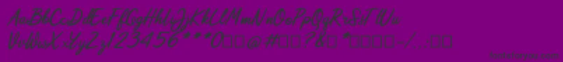 Scripterialism 1-Schriftart – Schwarze Schriften auf violettem Hintergrund