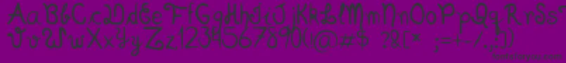 Scriptia Happy Font – Black Fonts on Purple Background