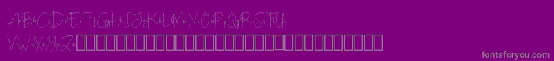Шрифт Scripty Demo – серые шрифты на фиолетовом фоне