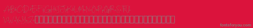 Шрифт Scripty Demo – серые шрифты на красном фоне