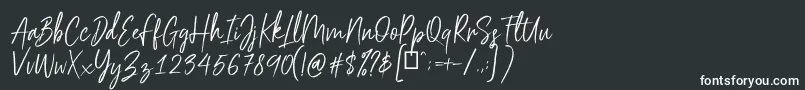 Scriptyca Font – White Fonts on Black Background