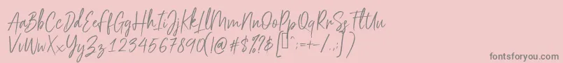 fuente Scriptyca – Fuentes Grises Sobre Fondo Rosa
