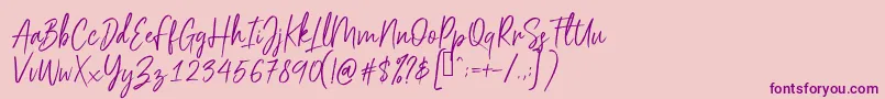 Scriptyca Font – Purple Fonts on Pink Background