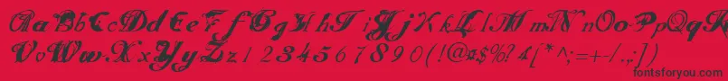 SCRIT    Font – Black Fonts on Red Background